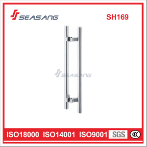 High Quality H Shaped Glass Door Handle Stainless Steel Tube Shower Pull Handle SH169