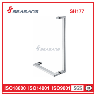 Stainless Steel 304 Square Profile Pull Handle And Towel Bar Combo For Shower Door Glass Door SH177