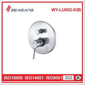 Bathroom Stainless Steel Single Handle Shower Valve with Round Plate