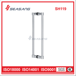 Stainless Steel Square H Tempered Glass Pull Handle Glass Door Handle SH119