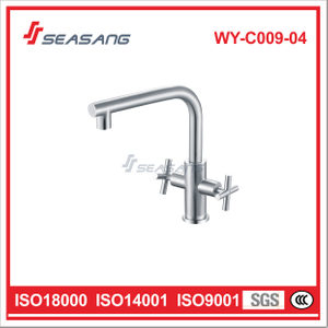 Stainless Steel Kitchen Sink Water Faucet with Two Handles WY-C009-04