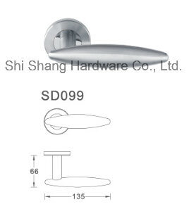 Modern Style Stainless Steel Hollow Lever Door Handle for Home Interior SD099
