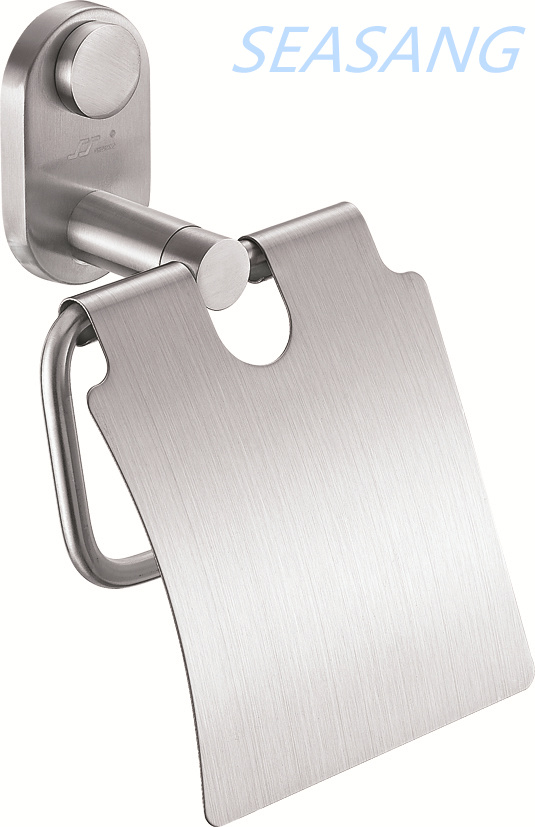 Soporte de tejido de papel de ba&ntilde;o de acero inoxidable 304 resistente al agua con cubierta