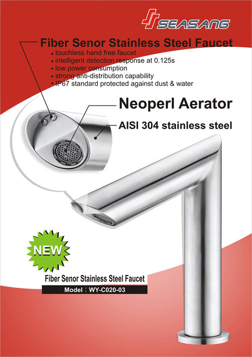 Grifo de agua con sensor autom&aacute;tico de lavabo de ba&ntilde;o de acero inoxidable