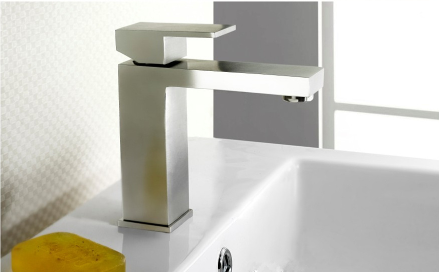 Grifo del lavabo del ba&ntilde;o del acero inoxidable del gabinete del lavabo con el certificado de la marca de agua