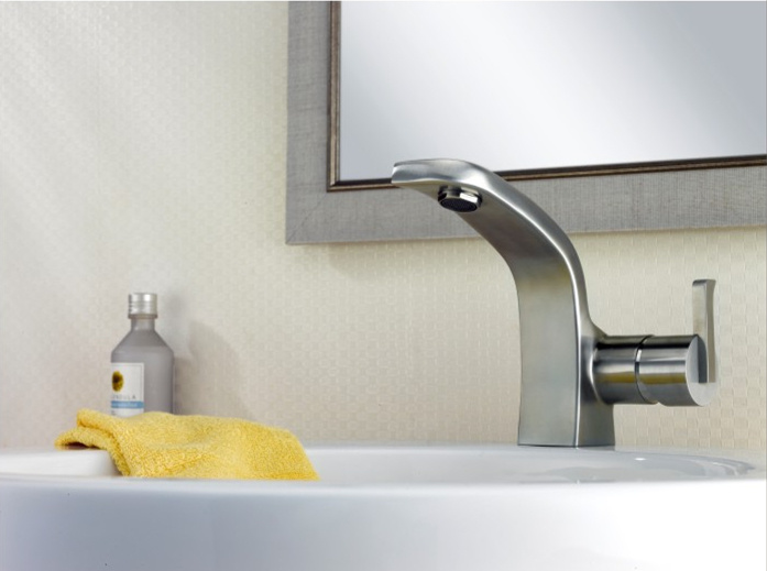 Grifo de agua para lavabo de ba&ntilde;o de acero inoxidable con aprobaci&oacute;n de marca de agua