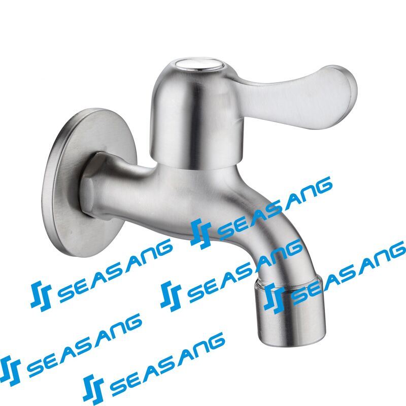 Grifo para lavadora de agua fr&iacute;a de pared de acero inoxidable