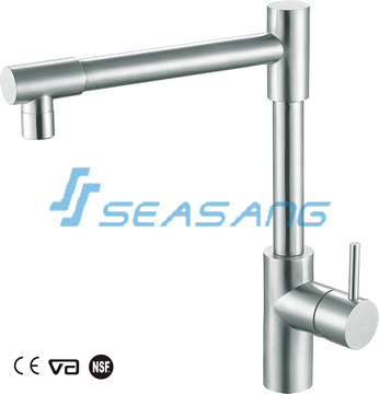 Grifo de agua del fregadero del armario de cocina de acero inoxidable