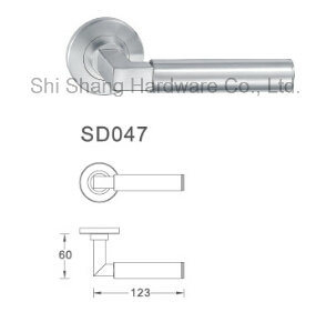 Wholesale Luxury Square Stainless Steel Lever Interior Modern Main Door Handle SD047