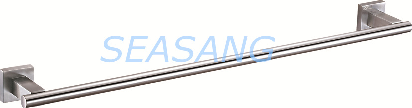 Ba&ntilde;o del hotel Barra de toallas individuales en acero inoxidable satinado.
