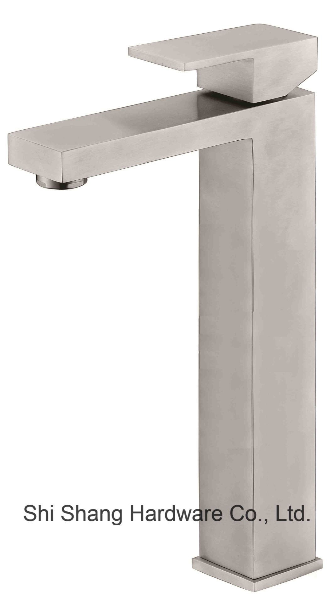 Grifo de agua de lavabo de recipiente cuadrado de lavabo de ba&ntilde;o sanitario de acero inoxidable