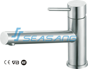 Grifo mezclador de acero inoxidable para fregadero y barra de cocina